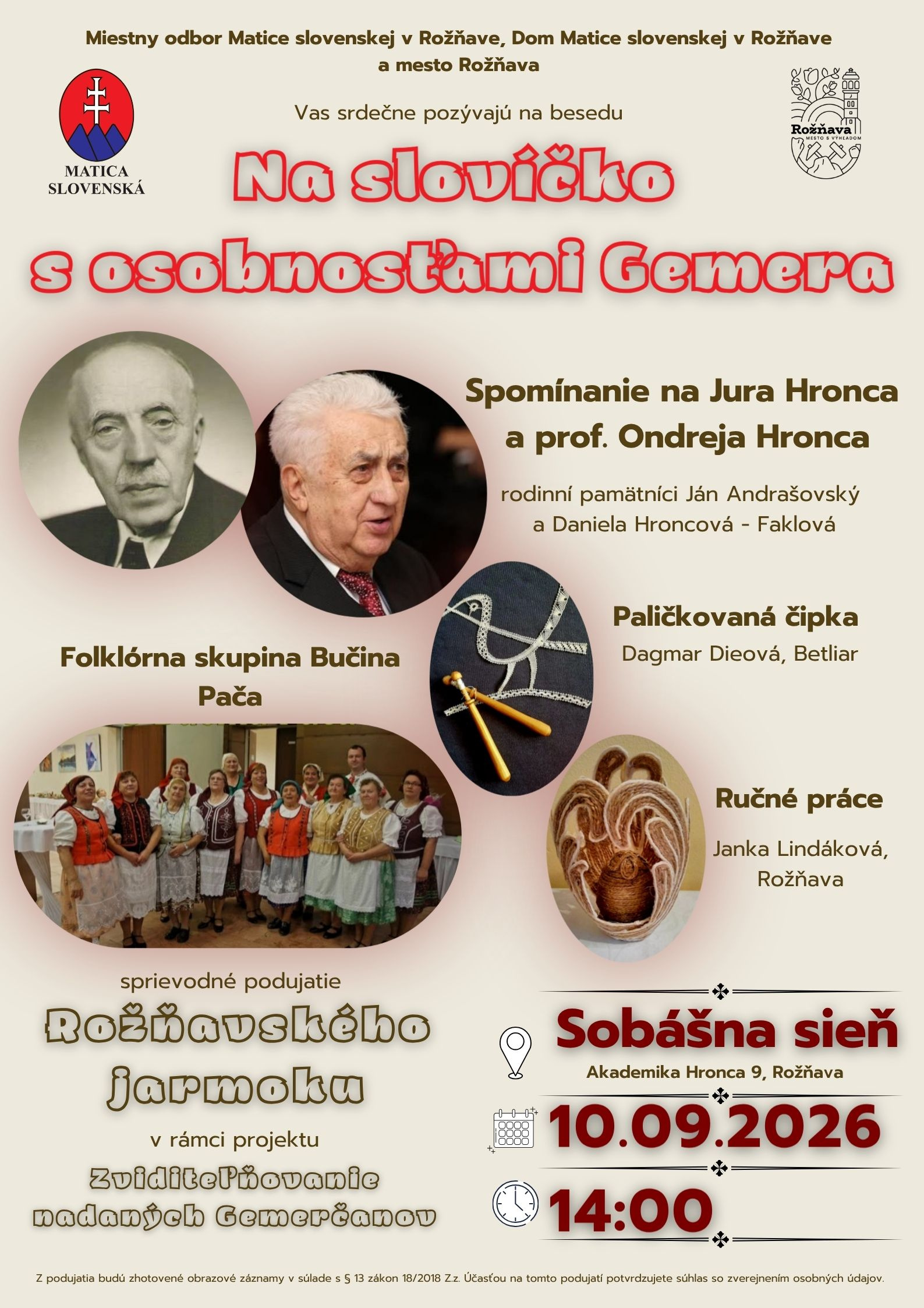 Na slovicko s osobnostami Gmera plagat