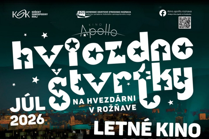 Letné kino na hvezdárni v Rožňave - júl 2026